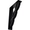 Ekena Millwork Loera Wrought Iron Bracket, (Triple center brace), Powder Coated Black 2"W x 7 1/2"D x 10"H BKTM02X07X10TLO - alternate 1